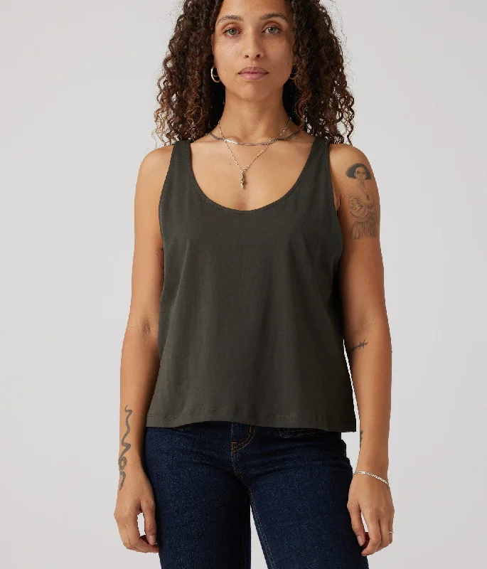 Women's Easy Tank - Washed Black cute tank top