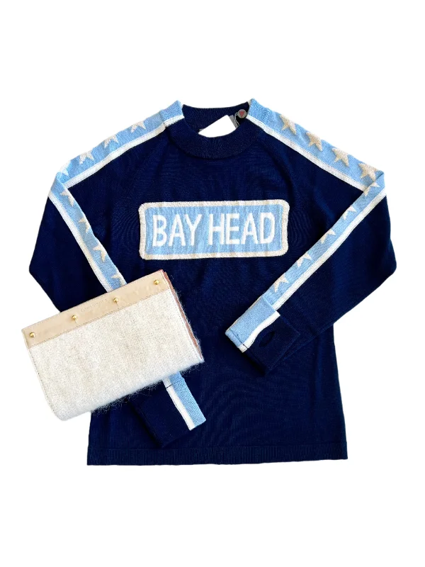 Navy/French Blue Bay Head Merino Wool Sweater Lace Blend Ribbed Blend Corduroy Blend Navy/French Blue Bay Head Merino Wool Sweater Lace Blend Ribbed Blend Corduroy Blend