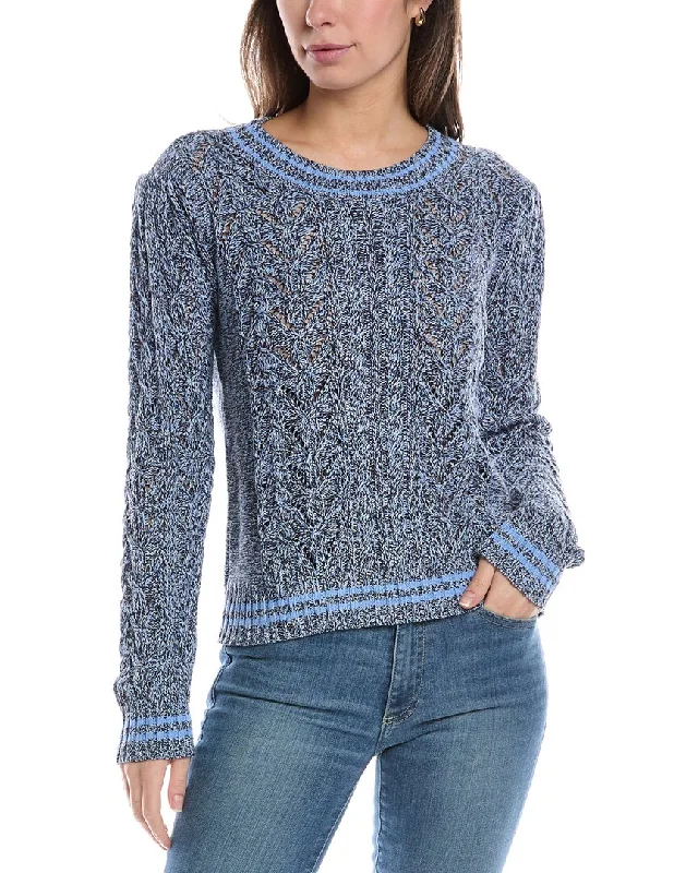 tyler böe Twisted Cable Sweater Turtle Neck Boat Neck Asymmetrical Neck