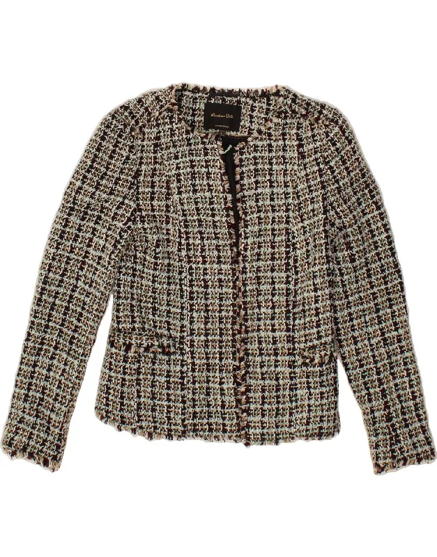 MASSIMO DUTTI Womens Open Blazer Jacket EU 36 XS Multicoloured Print Jacket Jacquard Jacket Patchwork Jacket