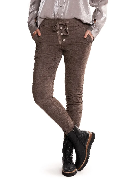 Rosabel Pant in Mocha Classic Pleated Pants