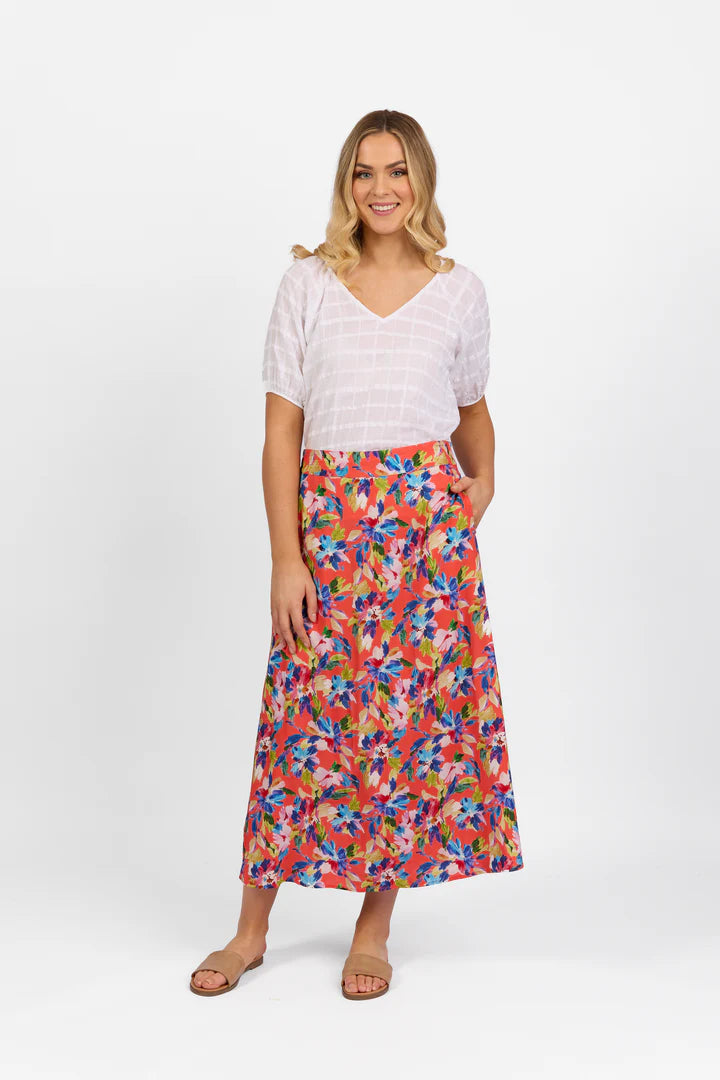 Vassalli Pull On Long Skirt wrap skirt elegant