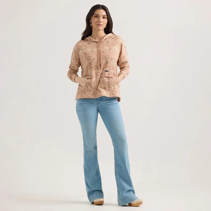 Wrangler Tooled Punchy Women's Hoodie Hoodie Dress Longline Feminine