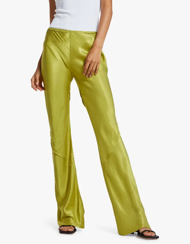 Teresa Bias Pant - Wasabi Elegant High-Waist Pants