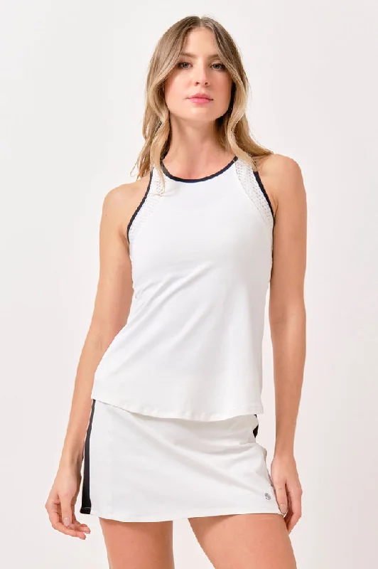 Lija Womens Elite Echo Tank off shoulder tank