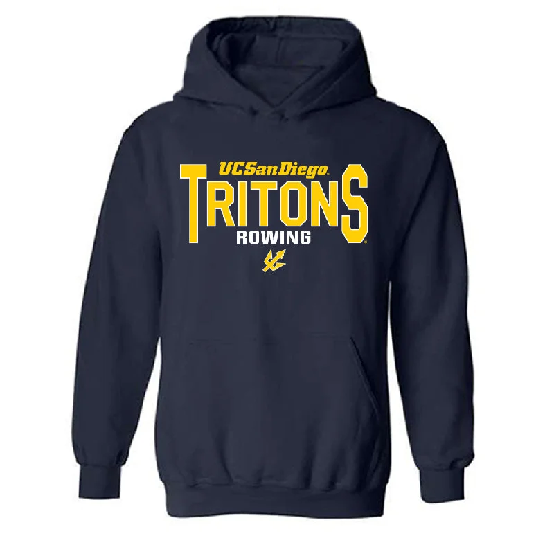 UCSD - NCAA Women's Rowing : Sae Ackerstein - Classic Shersey Hooded Sweatshirt Hoodie with Mock Neck Collared Structured UCSD - NCAA Women's Rowing : Sae Ackerstein - Classic Shersey Hooded Sweatshirt Hoodie with Mock Neck Collared Structured