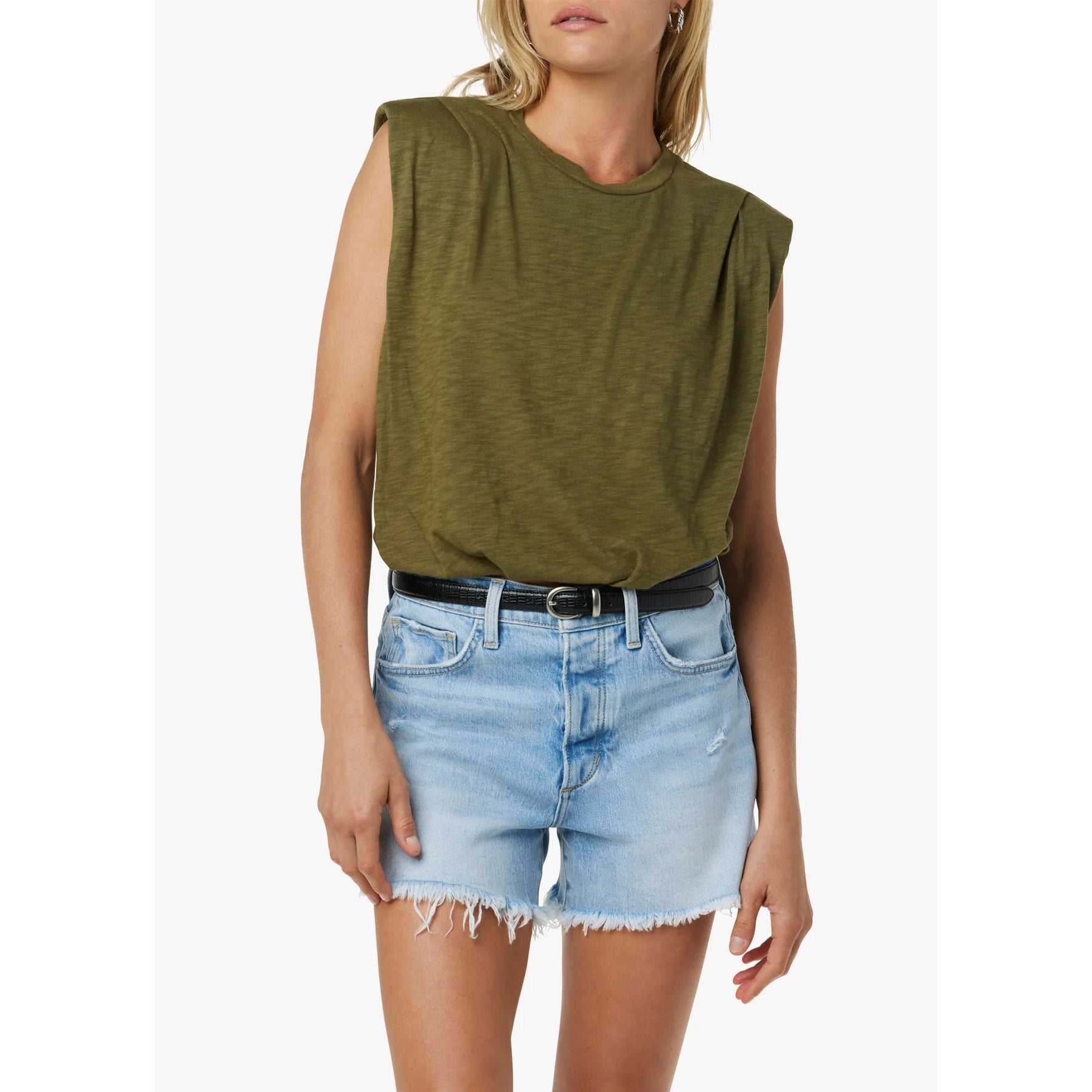 Joe's Jeans - The Arden Sleeveless Tank - Burnt Olive pastel tank top