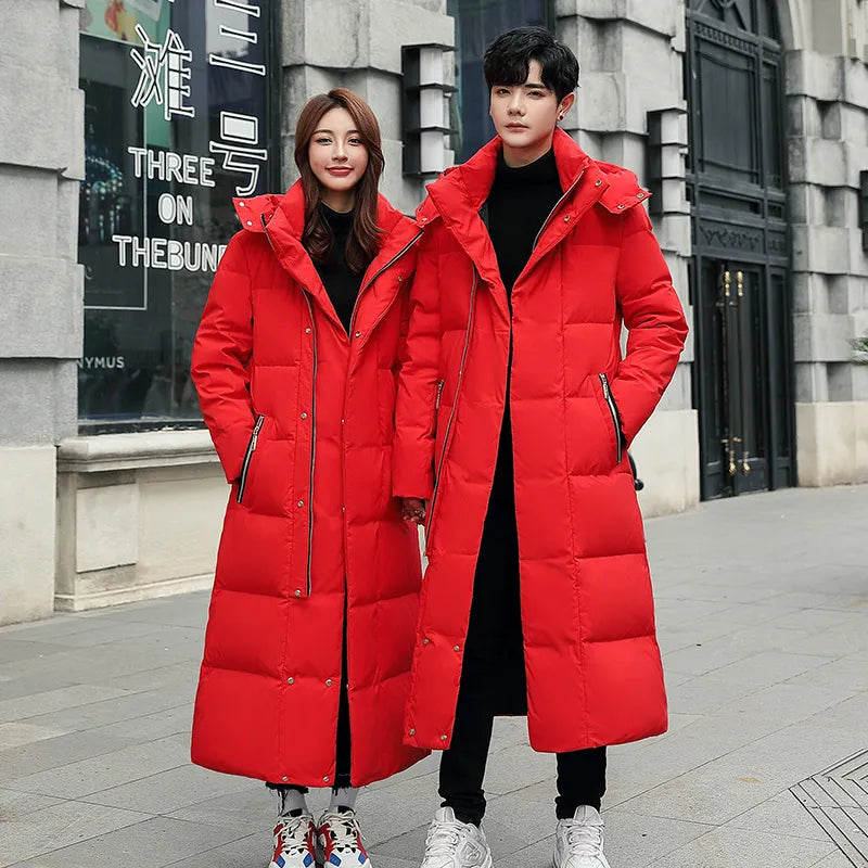 Winter High-quality Cold Resistant Down Jacket for Women and Men 2023 New Warm and Fashionable Hooded Long Cotton Jacket Canada Trench Coat Raincoat Waterproof Jacket