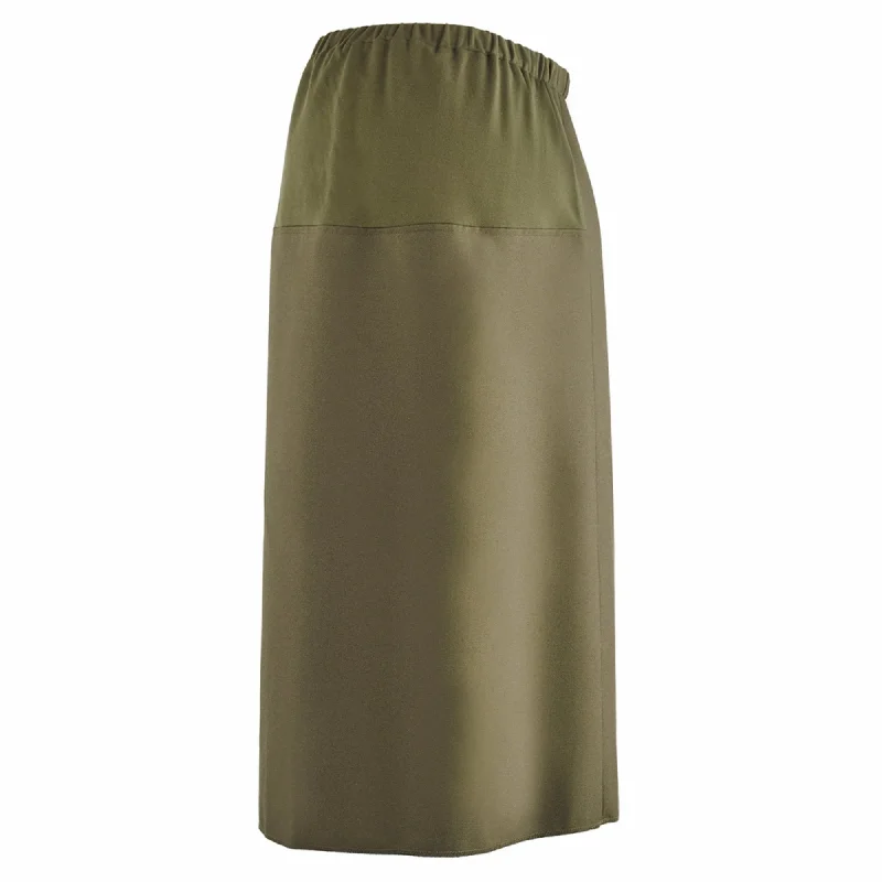 USMC Maternity Green Skirt silk skirt lustrous