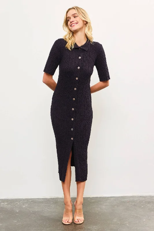 Textured Fitted Dress Tunics Sophisticated sleek