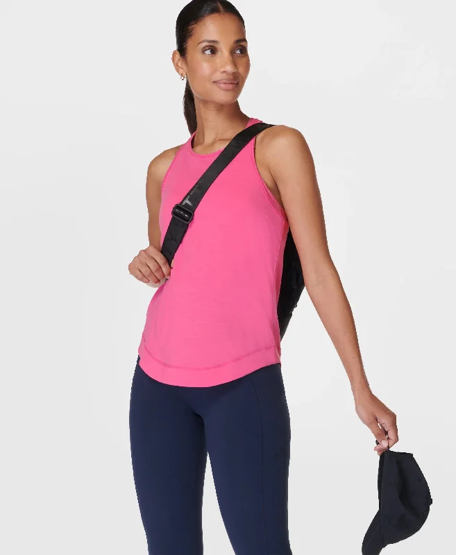 Breathe Easy Run Tank Top Sb9123 Camellia-Pink loose fit tank