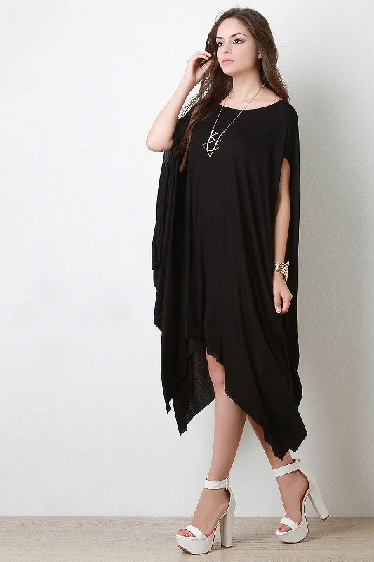 Oversize Poncho Handkerchief Dress Tunics Running lightweight