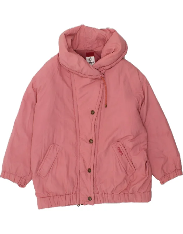 COLMAR Womens Oversized Padded Jacket US 8 Medium Pink Nylon A-Line Jacket Boat Neck Shawl Collar COLMAR Womens Oversized Padded Jacket US 8 Medium Pink Nylon A-Line Jacket Boat Neck Shawl Collar