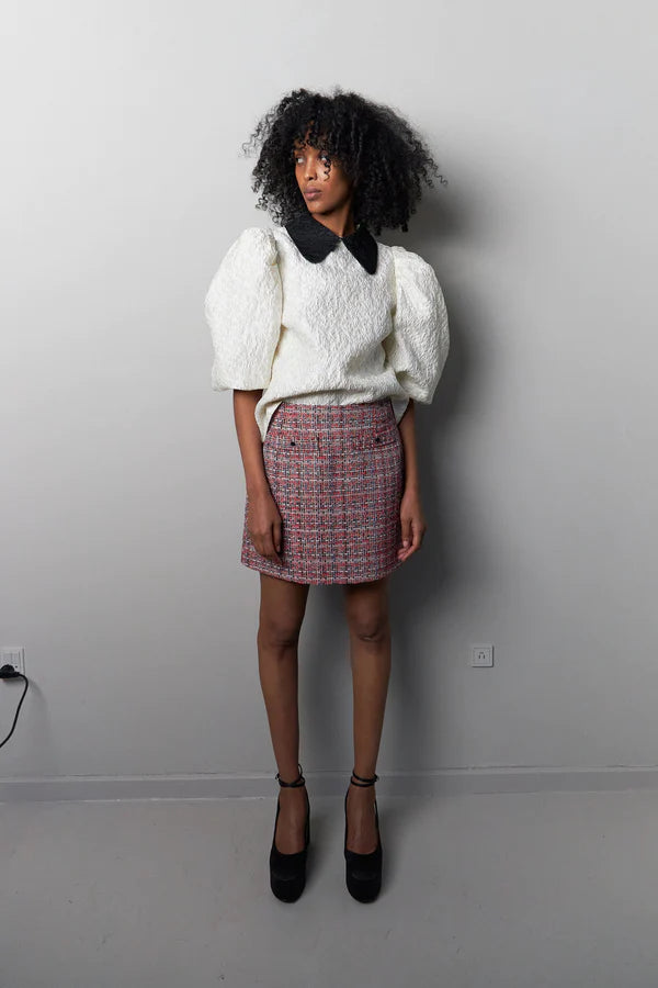 STELLA NOVA ASKA SKIRT - RED MIX high slit skirt