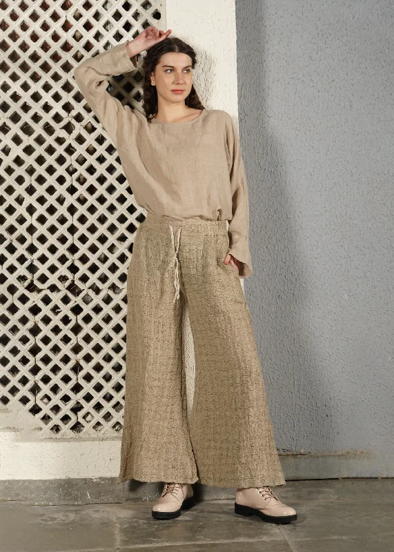 Dara Linen Pant in Latte Comfortable Maternity Pants