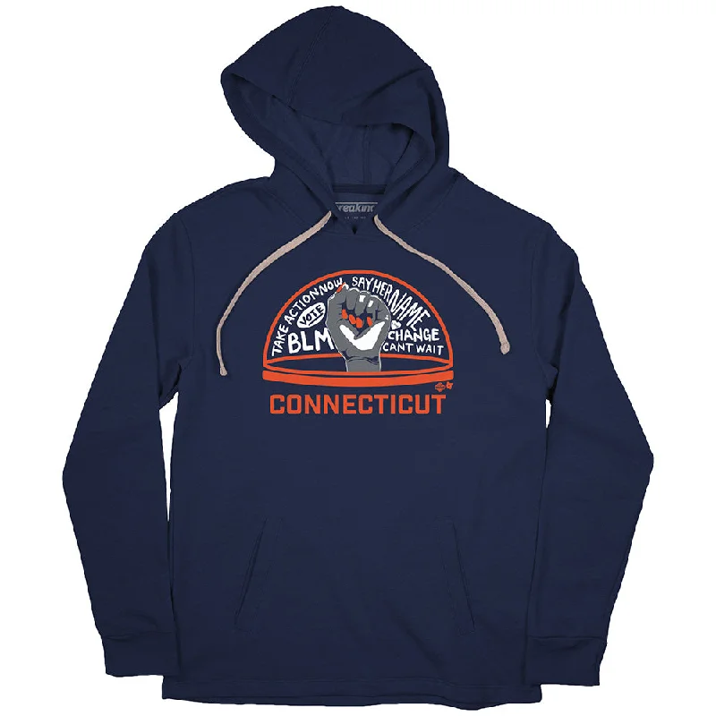 The WNBPA Speaks Hoodie: Connecticut Hoodie with Embroidery Detailed Premium