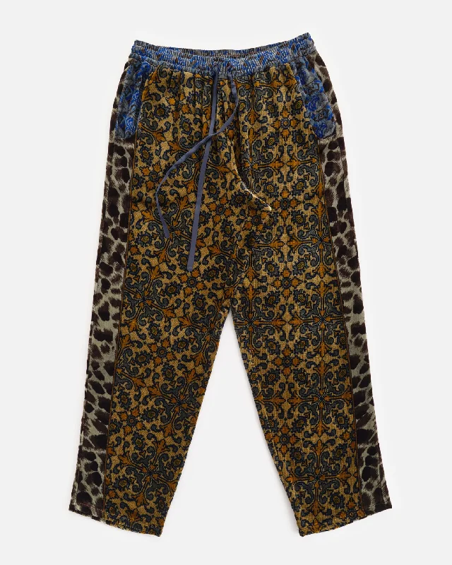 THE VELVET PANT | Gold Fresco High-Waist Trousers