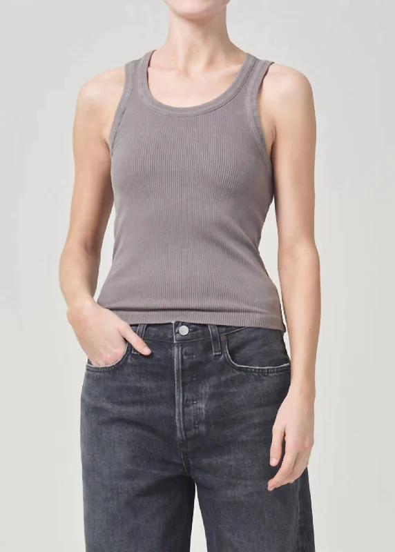 Poppy Tank Top In Shaker open back tank