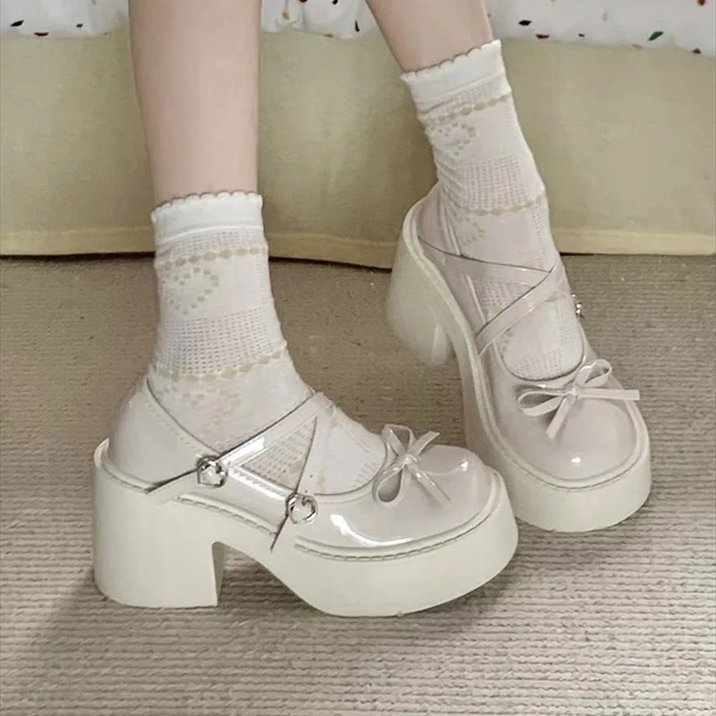 Wjczt Women's Chunky Heel Mary Janes Shoes Spring Round Toe Pumps Platform Shoes for Women Dress Students Women's Lolita Heeled Shoes Tunics Party sparkling Wjczt Women's Chunky Heel Mary Janes Shoes Spring Round Toe Pumps Platform Shoes for Women Dress Students Women's Lolita Heeled Shoes Tunics Party sparkling