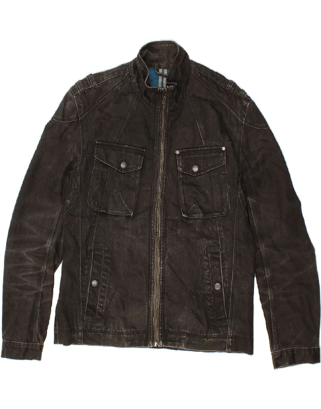 TED BAKER Womens Slim Denim Jacket Size 5 XL Black Cotton V-Neck Jacket Boat Neck Jacket Square Neck Jacket TED BAKER Womens Slim Denim Jacket Size 5 XL Black Cotton V-Neck Jacket Boat Neck Jacket Square Neck Jacket