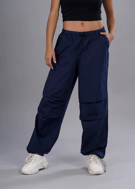 Parachute Pants For Women - Classic Navy Casual Sweatpants Style