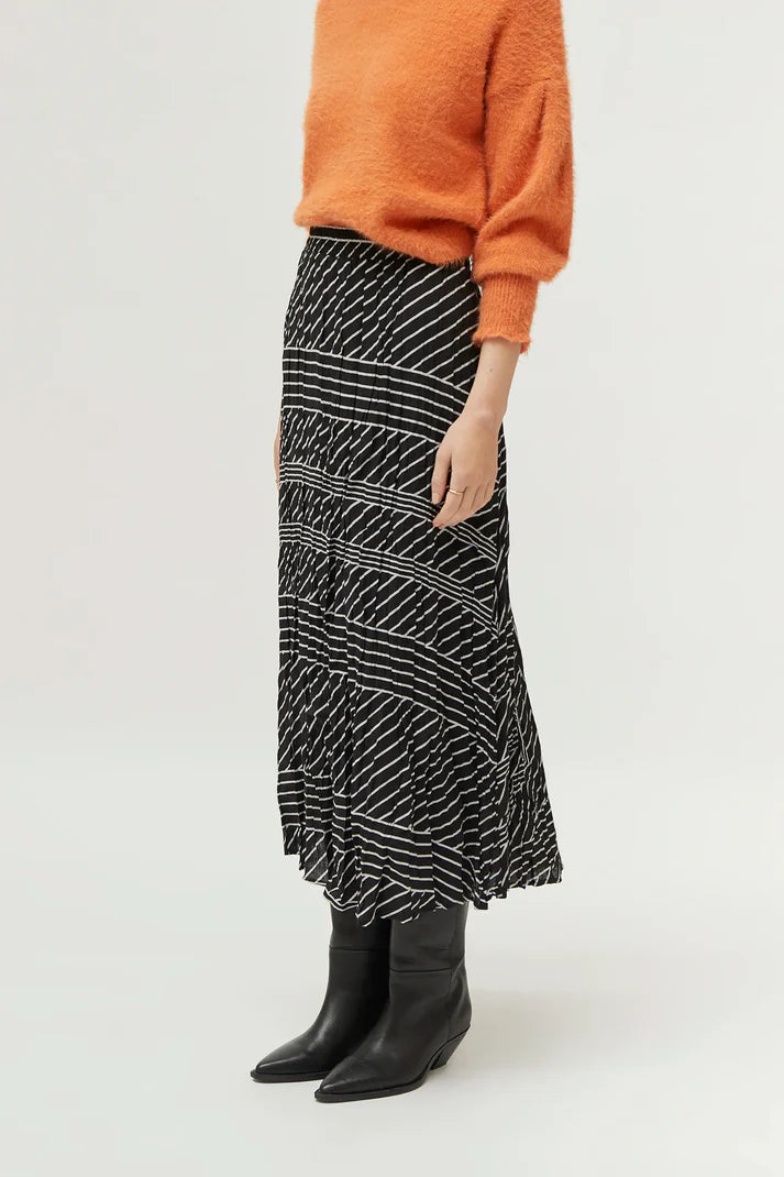 Sadie Stripe Skirt denim skirt trendy