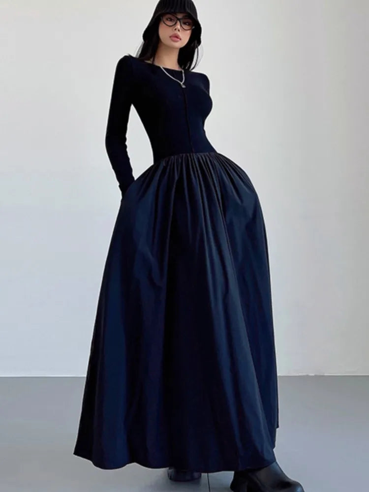 Wjczt Casual Patchwork Long Dresses for Women O-neck Long Sleeves A-line Autumn Spring Korean Fashion One Piece Vestidos Mujer New Tunics Prom sequined Wjczt Casual Patchwork Long Dresses for Women O-neck Long Sleeves A-line Autumn Spring Korean Fashion One Piece Vestidos Mujer New Tunics Prom sequined