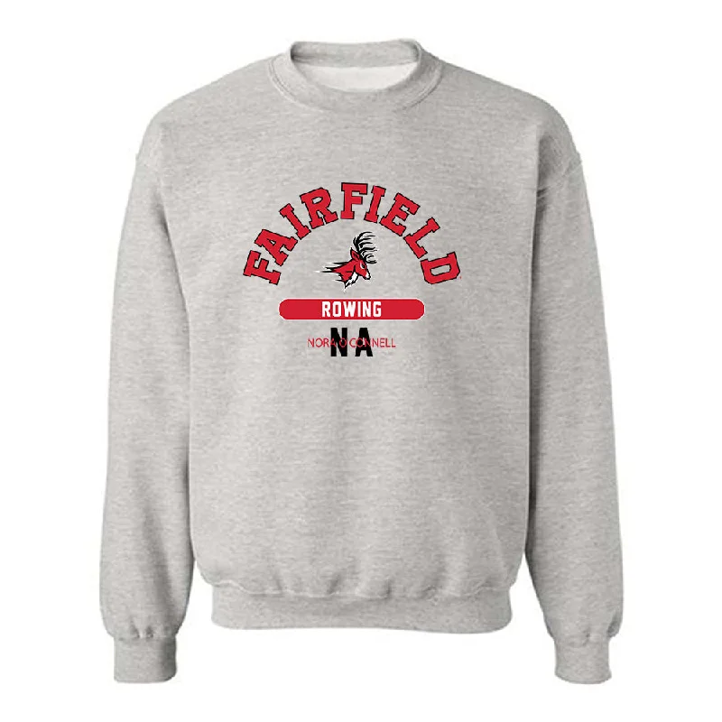 Fairfield - NCAA Women's Rowing : Nora O'Connell - Classic Fashion Shersey Crewneck Sweatshirt Hoodie with Color Block Contrast Stylish Fairfield - NCAA Women's Rowing : Nora O'Connell - Classic Fashion Shersey Crewneck Sweatshirt Hoodie with Color Block Contrast Stylish