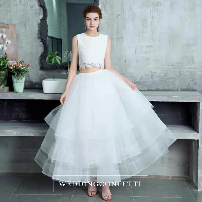 The Aura Wedding Bridal Separates Cropped  Top Maxi & Skirt (Customisable) wool skirt sturdy