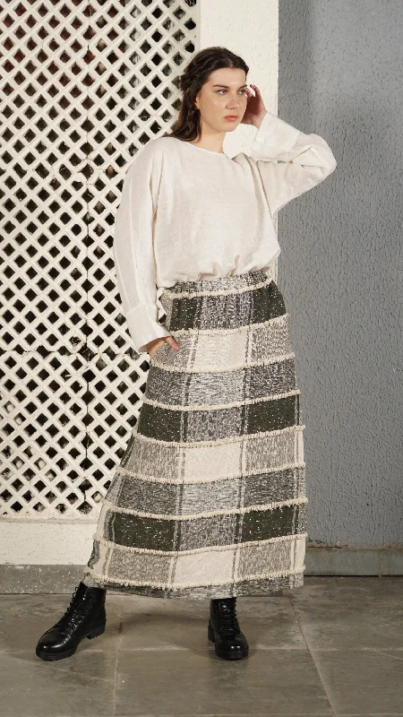 Tanner Skirt in Khaki wool skirt thick