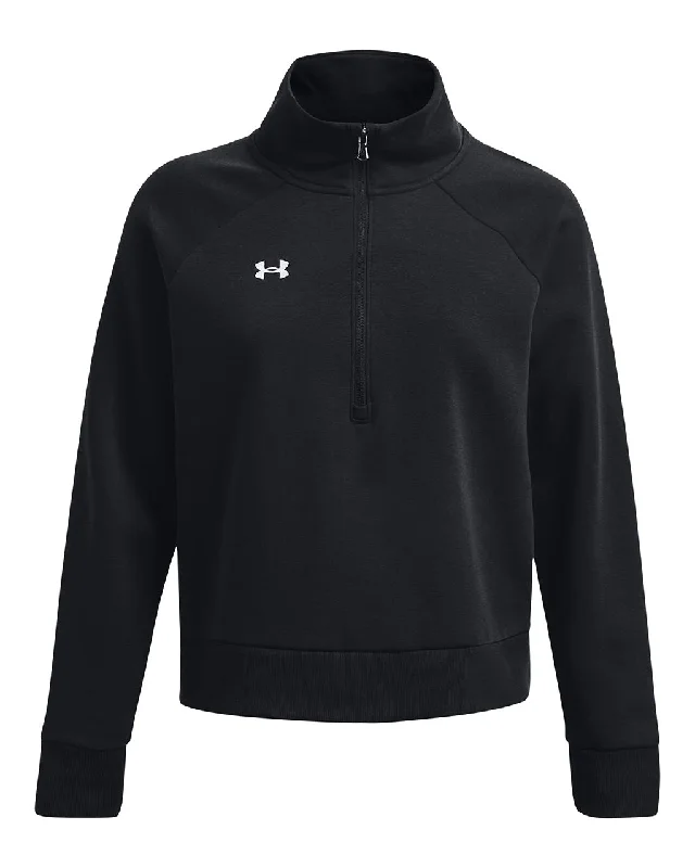 Under Armour Womens UA Rival Fleece Half-Zip Jacket Rayon Fabric Velvet Fabric Corduroy Fabric