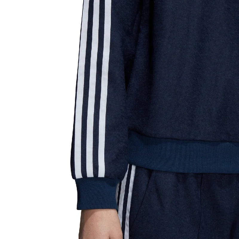 Adidas Women's Originals Trefoil Sweatshirt Collegiate Navy Zip Hoodie Drawstring Kangaroo Pocket Adidas Women's Originals Trefoil Sweatshirt Collegiate Navy Zip Hoodie Drawstring Kangaroo Pocket