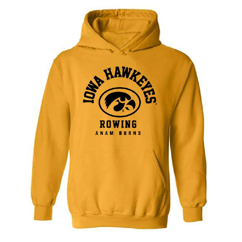 Iowa - NCAA Women's Rowing : Anam Burns - Classic Fashion Shersey Hooded Sweatshirt Hoodie with Magnetic Closure Innovative Modern Iowa - NCAA Women's Rowing : Anam Burns - Classic Fashion Shersey Hooded Sweatshirt Hoodie with Magnetic Closure Innovative Modern