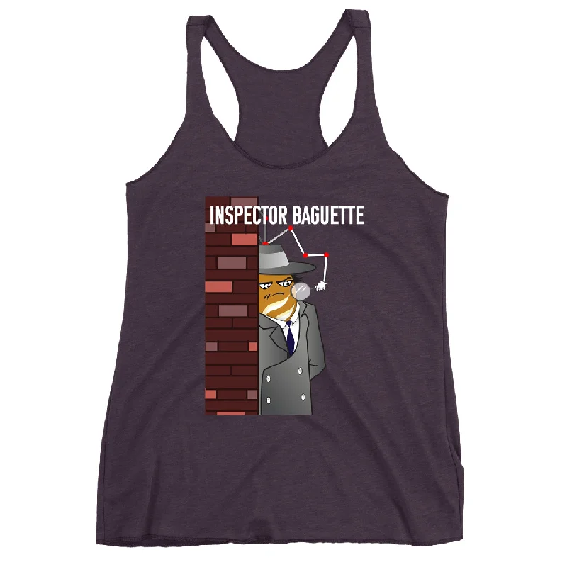 Movie The Food™ "Inspector Baguette" Women's Racerback Tank Top halter tank top