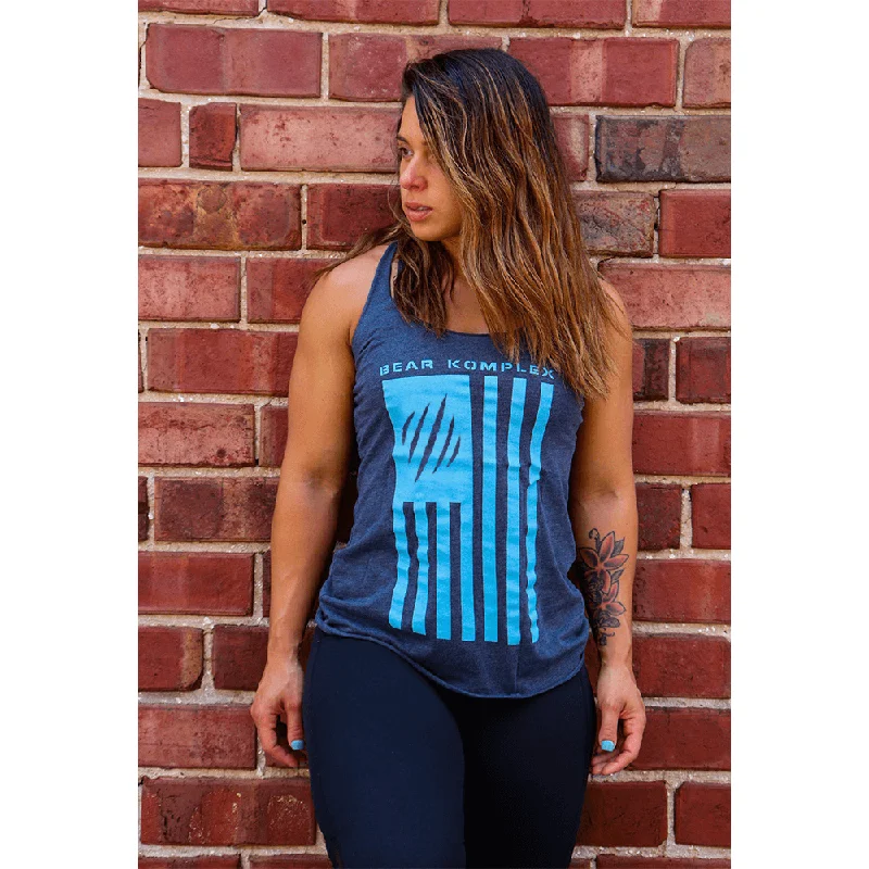 BKX Patriot Series Tank - Blue/Blue cotton tank top