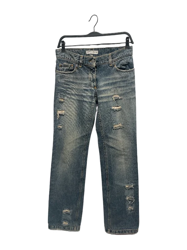 DOLCE&GABBANA/Straight Pants/38/Cotton/BLU/ Stylish Casual Pants