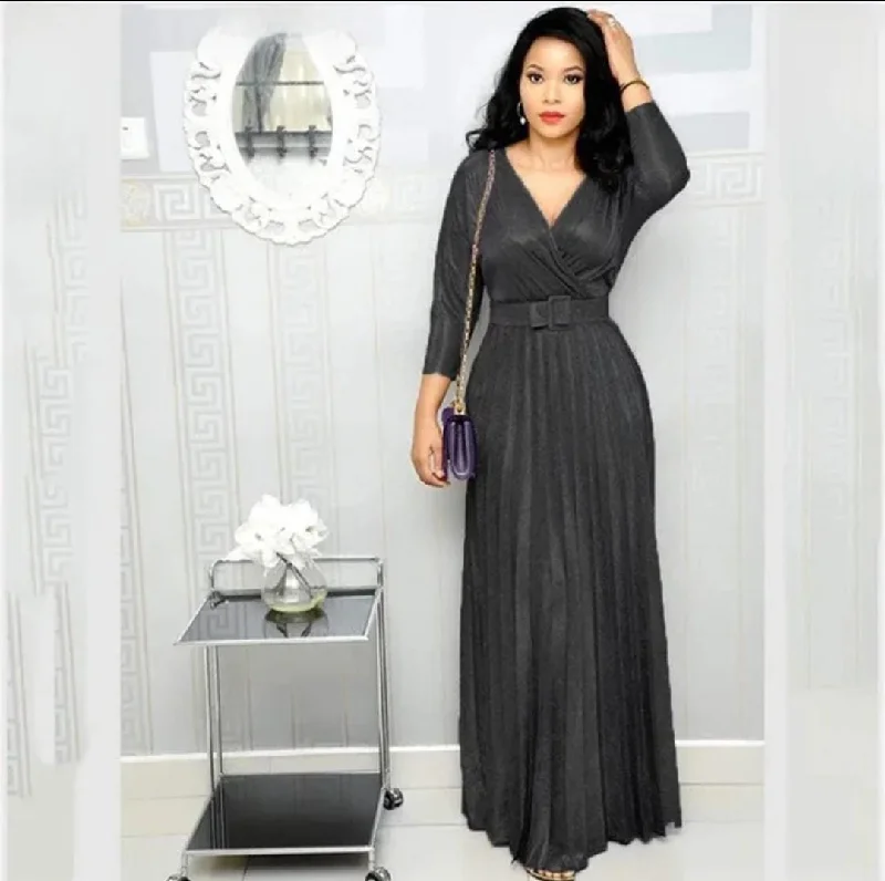 Women's long sleeve skirt with belt M 140056 wool skirt thick