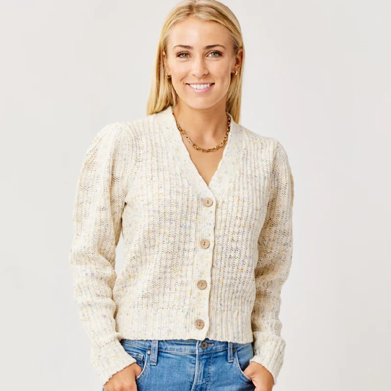 D Tinsley Sweater - birch Solid Color Striped Floral Print
