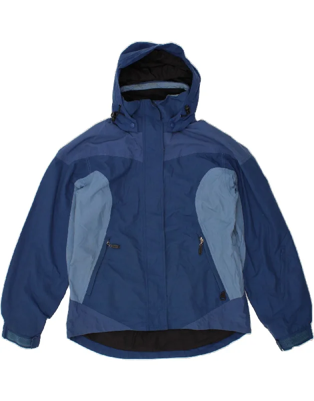 L.L.BEAN Womens Windbreaker Jacket UK 14 Medium Navy Blue Colourblock Rayon Jacket Velvet Jacket Corduroy Jacket L.L.BEAN Womens Windbreaker Jacket UK 14 Medium Navy Blue Colourblock Rayon Jacket Velvet Jacket Corduroy Jacket