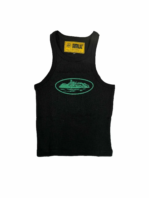 Corteiz Women's Alcatraz Tank Top Black/Green (W) sexy tank top