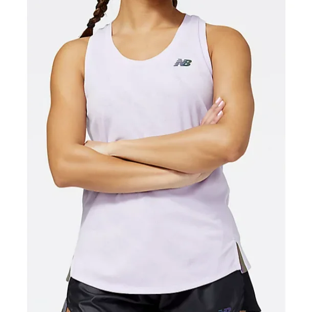 Women's New Balance Q Speed Jacquard Tank lavender tank top