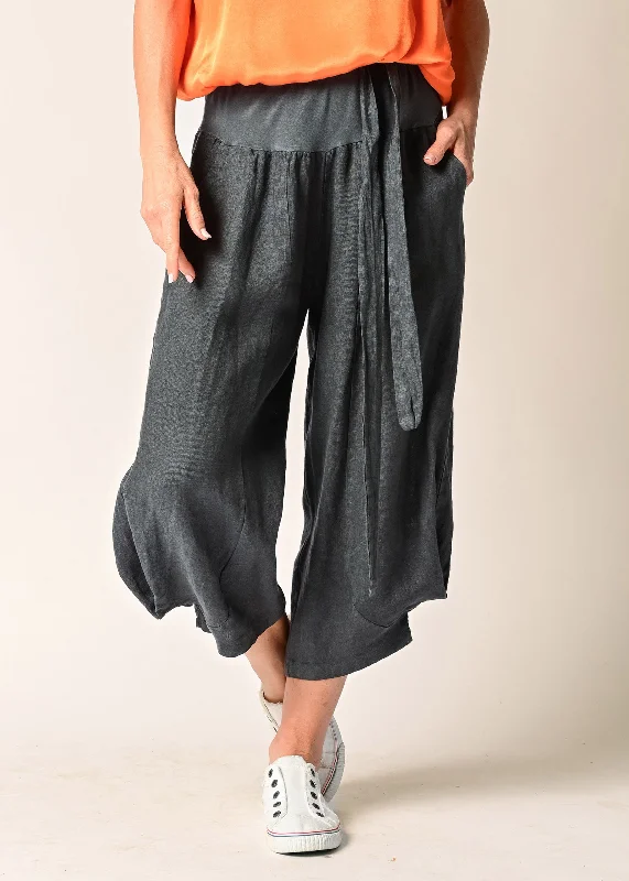 Addison Linen Pants in Granite Cozy Maternity Pants