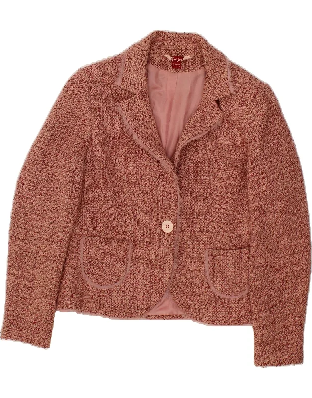MONSOON Womens 1 Button Blazer Jacket UK 12 Medium Maroon Acrylic Embroidered Jacket Appliqued Jacket Beaded Jacket MONSOON Womens 1 Button Blazer Jacket UK 12 Medium Maroon Acrylic Embroidered Jacket Appliqued Jacket Beaded Jacket
