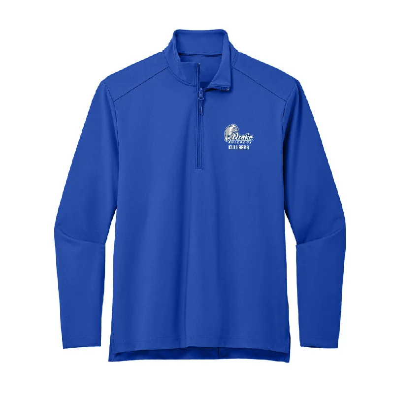 Drake - NCAA Women's Soccer : Lauren Kullberg - Premium Quarter Zip Jacket Toggled Jacket Drawstring Jacket Belted Jacket