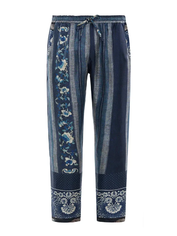 THE SILK PANT | Indigo Classic Straight-Leg Pants