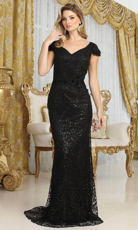 May Queen MQ2062 - Glitter Cap Sleeve Evening Dress Tunics Handmade artisanal