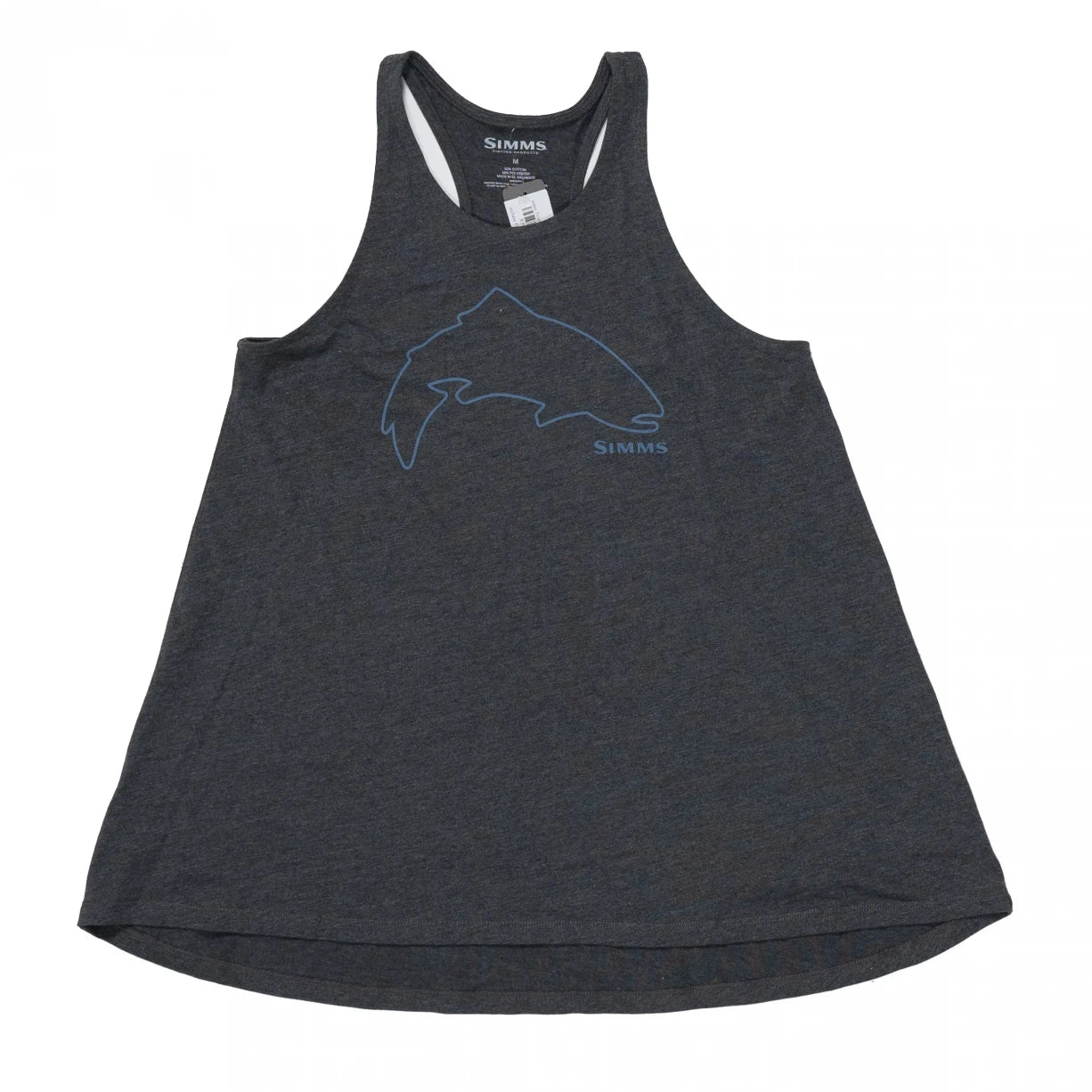 Simms Trout Outline Tank Top ribbed tank top