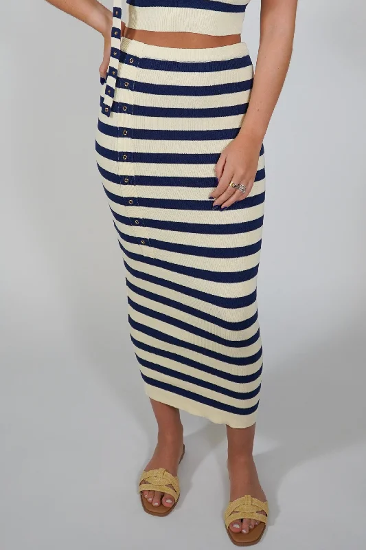 Marina Maxi Skirt button skirt front