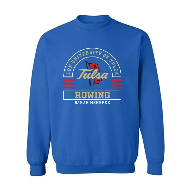Tulsa - NCAA Women's Rowing : Sarah Menefee - Classic Fashion Shersey Crewneck Sweatshirt Hoodie with Hem Raw Edge Edgy Unfinished Tulsa - NCAA Women's Rowing : Sarah Menefee - Classic Fashion Shersey Crewneck Sweatshirt Hoodie with Hem Raw Edge Edgy Unfinished