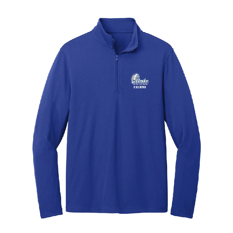 Drake - NCAA Women's Soccer : Lauren Kullberg - Lightweight Quarter Zip Jacket Knit Fabric Woven Fabric Fleece Fabric